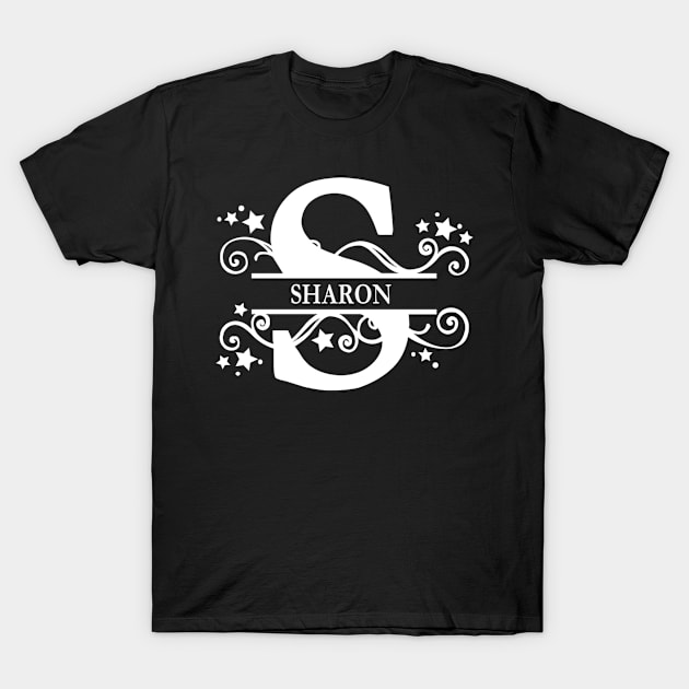 SharonMonogram Initial Letter S T-Shirt by Mel's Designs